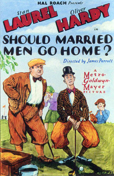 Poster for the movie "Should Married Men Go Home?"