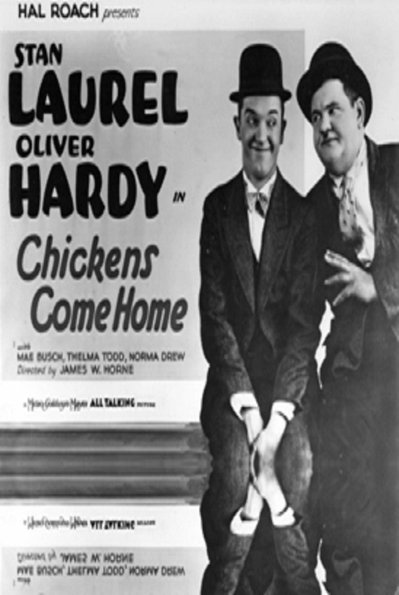 Poster for the movie "Chickens Come Home"